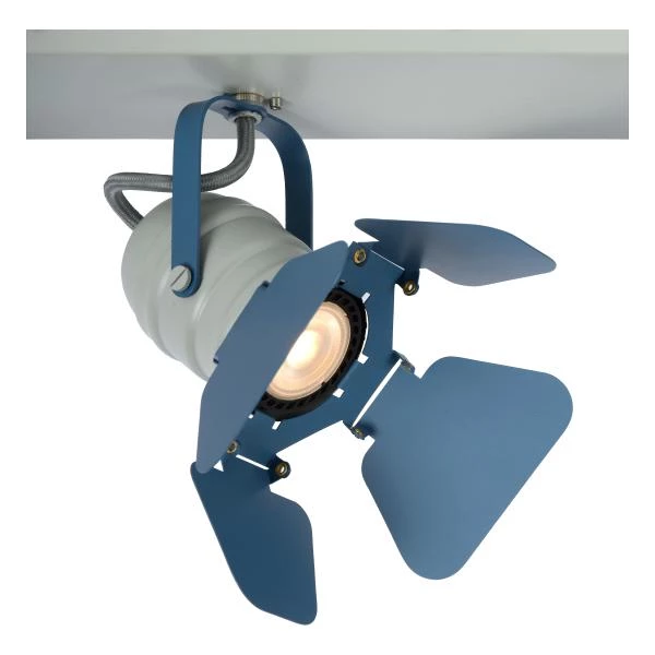 Lucide PICTO - Spot plafond Chambres d'enfant - 3xGU10 - Bleu - détail 1